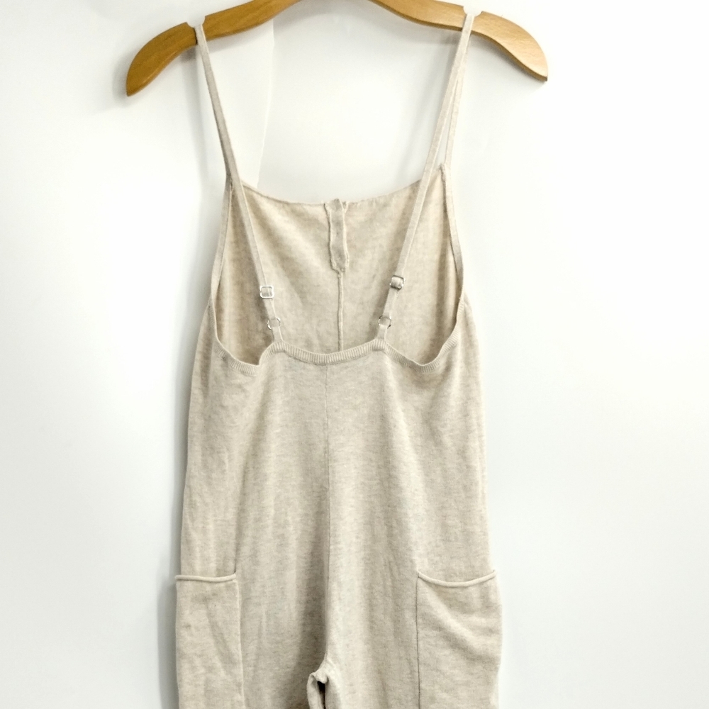 Something Navy Cotton‎ Jumpsuit Oatmeal - Picture 13 of 16